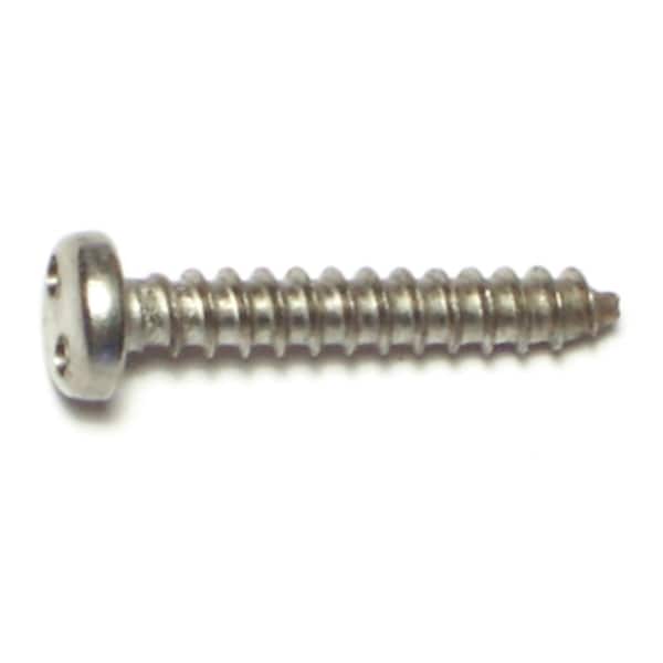 Midwest Fastener Sheet Metal Screw, #8 x 1 in, 18-8 Stainless Steel Pan Head Spanner Drive, 10 PK 70967 - main